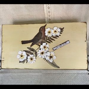 Signed Display Box Mixed Media Bird